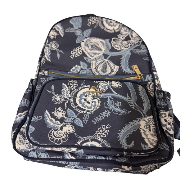 Spartina 449 blue  and Cream Floral tech Backpack - Picture 10 of 16